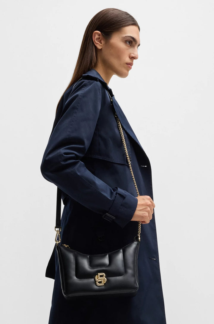 BOSS QUILTED HOBO BAG WITH DOUBLE B MONOGRAM