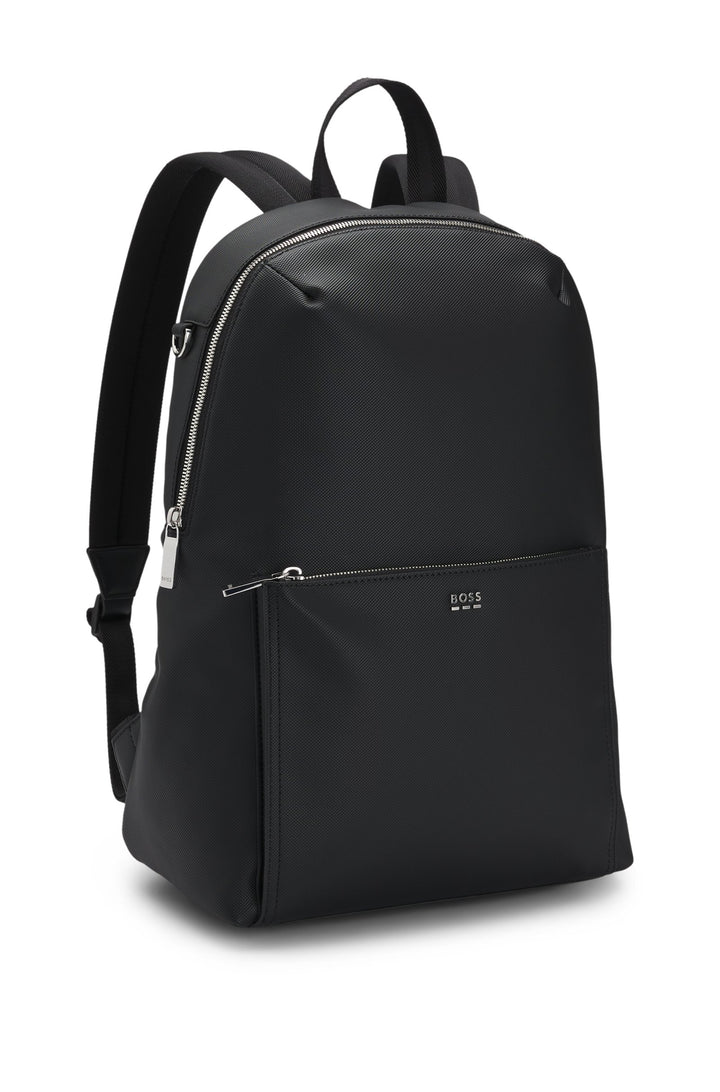 Boss Textured backpack with logo hardware