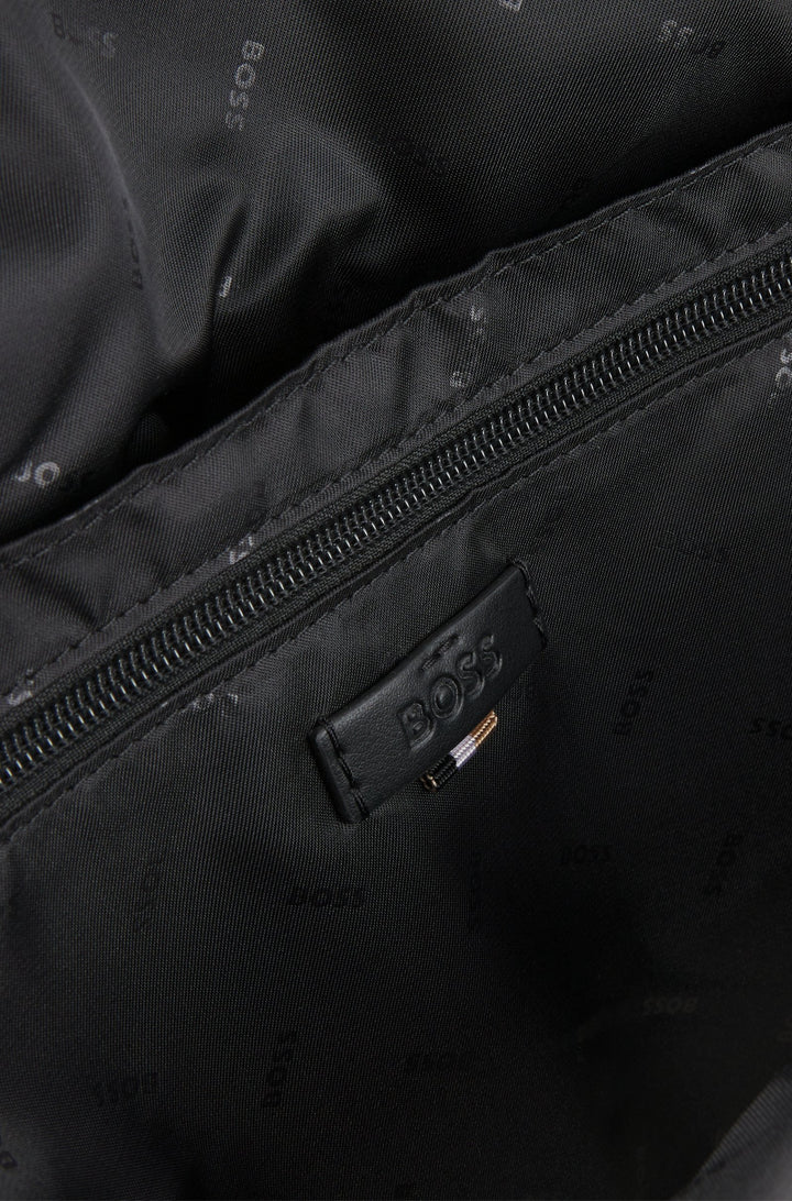 Boss Textured backpack with logo hardware