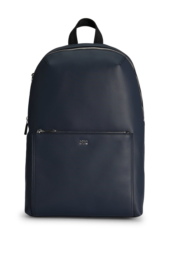 Boss Textured backpack with logo hardware