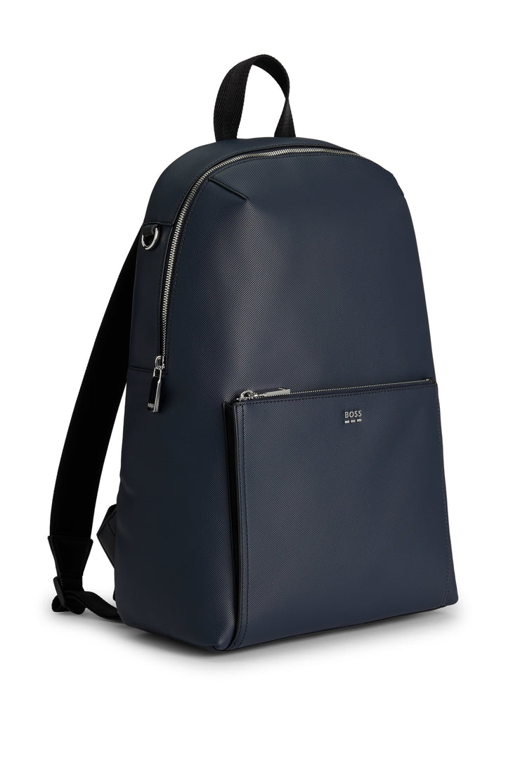 Boss Textured backpack with logo hardware
