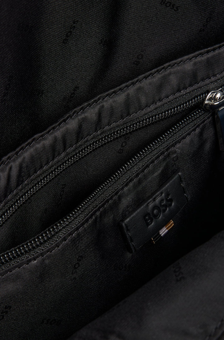 Boss Textured backpack with logo hardware