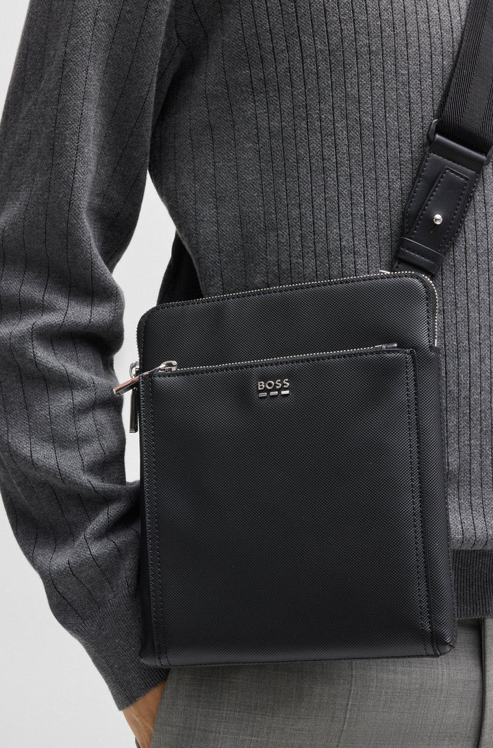 Boss Textured envelope bag with logo hardware