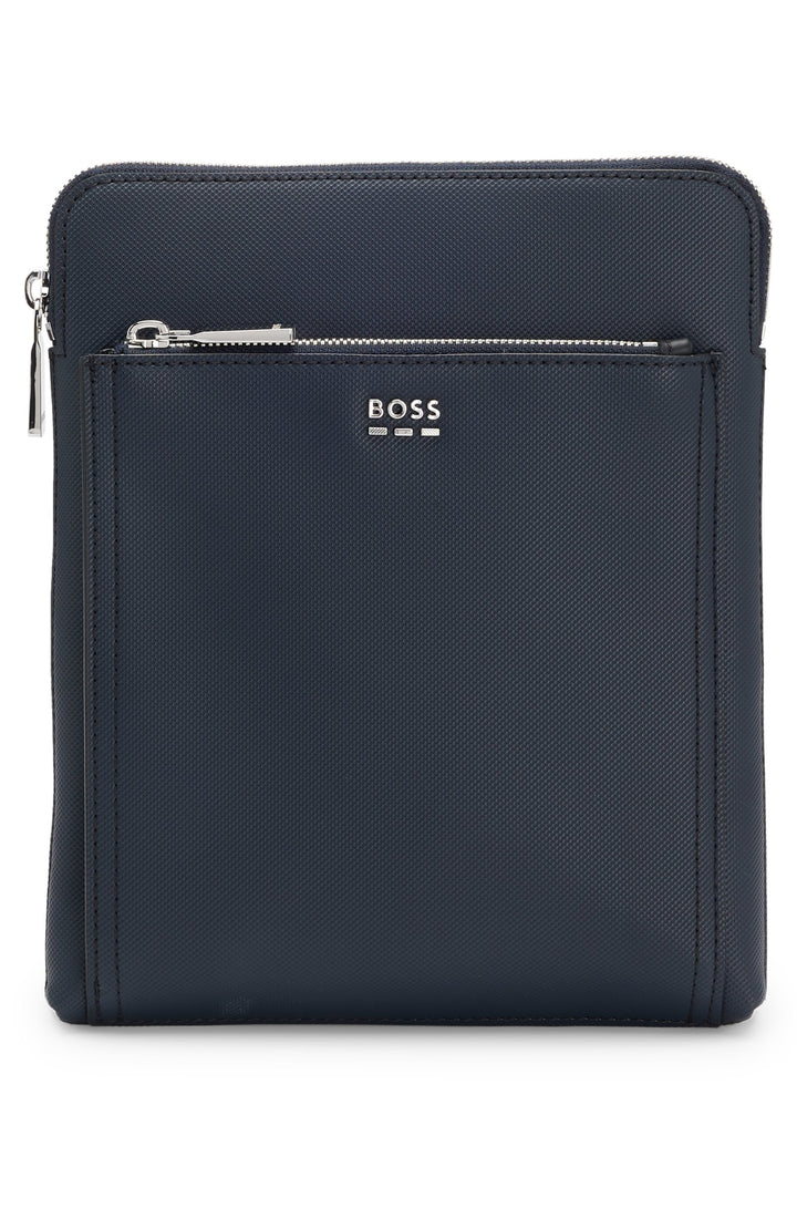 Boss Textured envelope bag with logo hardware