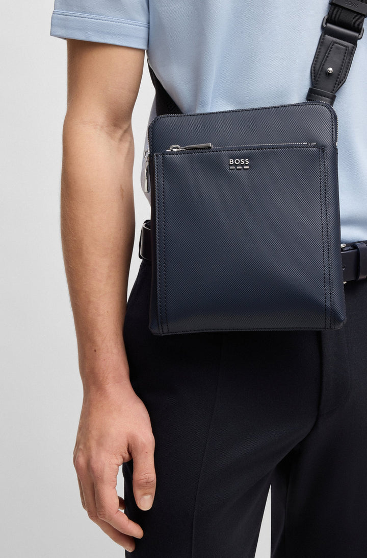 Boss Textured envelope bag with logo hardware