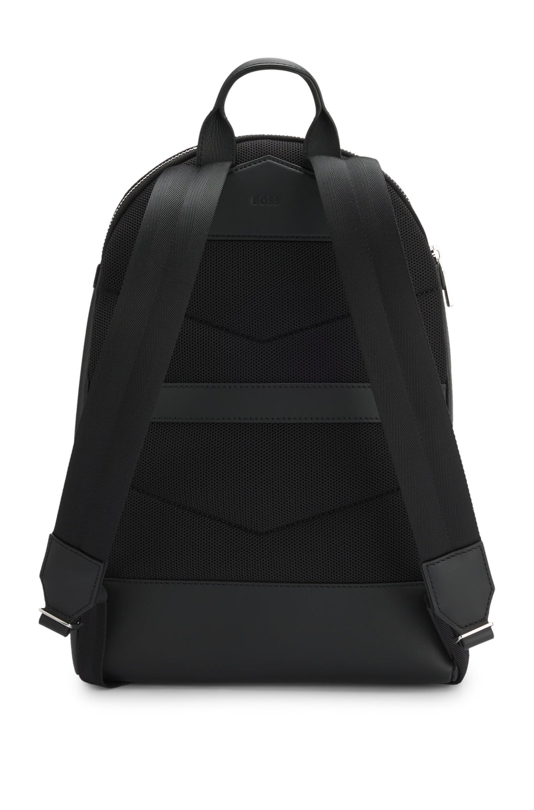 Boss Backpack in grained Italian leather with smart sleeve