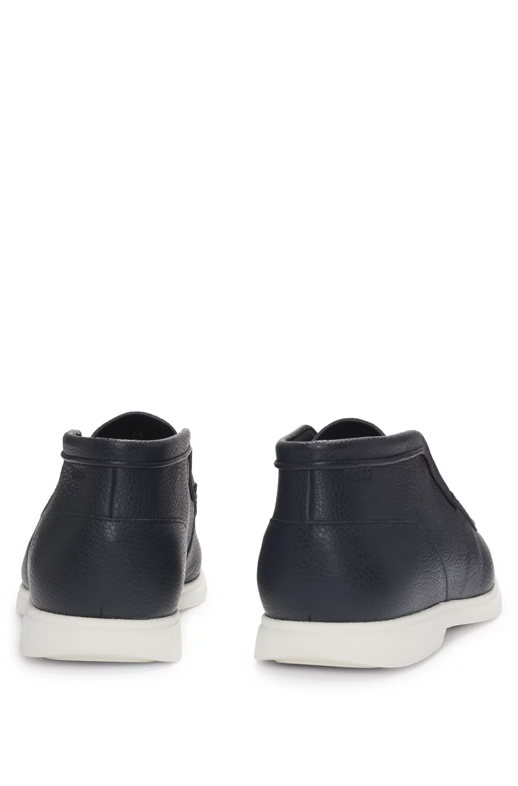 Boss Desert boots in tumbled leather with apron toe