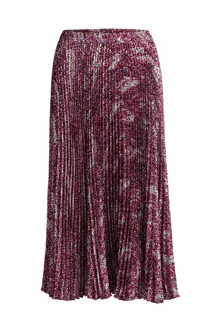 BOSS MIDI-LENGTH SKIRT IN PRINTED PLISSÉ SATIN