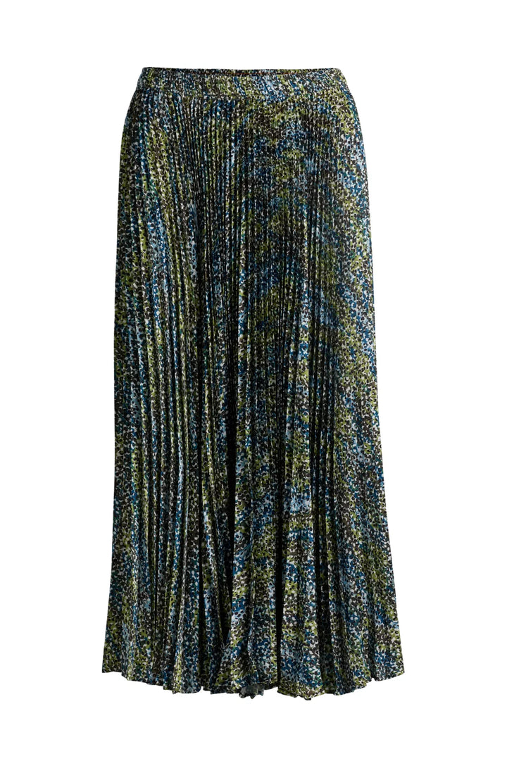 BOSS MIDI-LENGTH SKIRT IN PRINTED PLISSÉ SATIN
