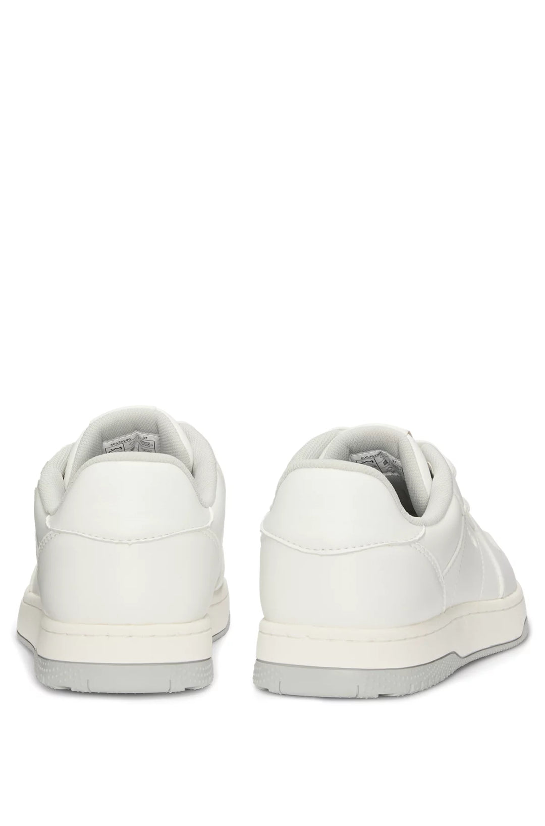 HUGO All-white trainers with faux-leather uppers