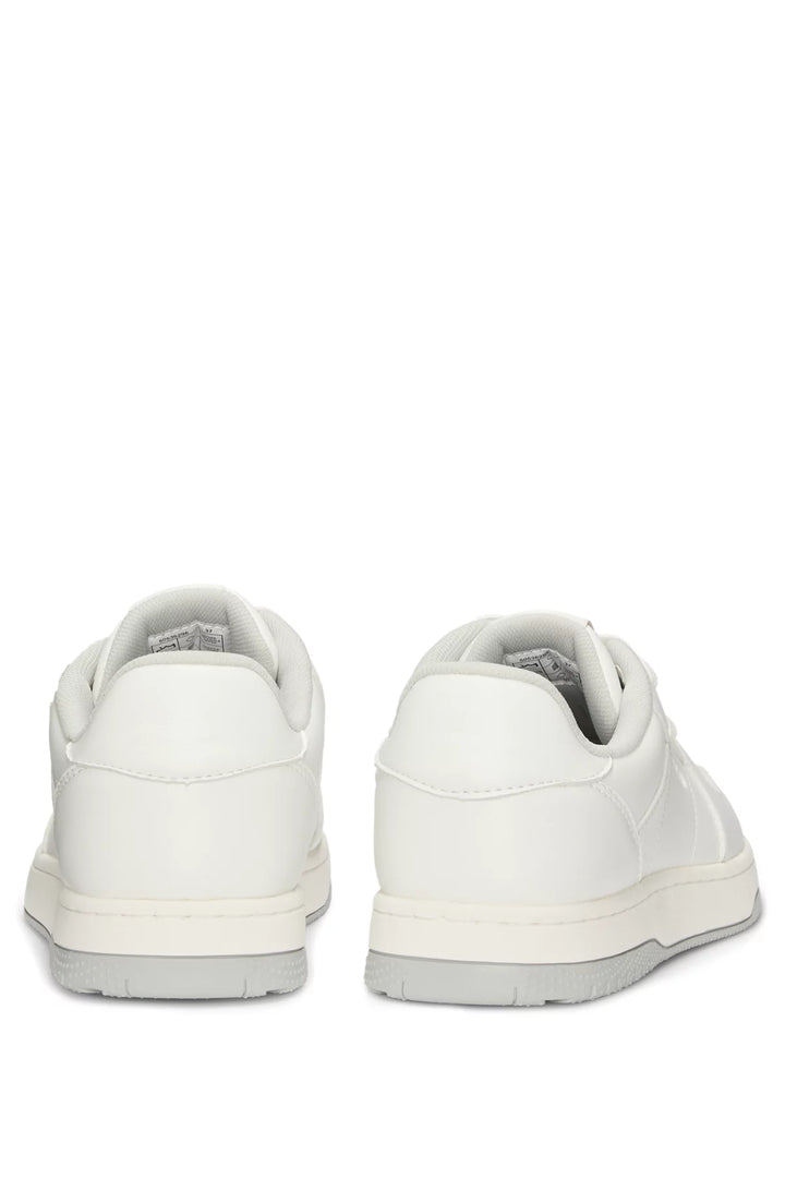 HUGO All-white trainers with faux-leather uppers