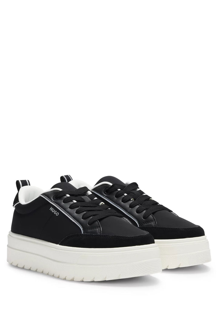HUGO Platform trainers with suede trims