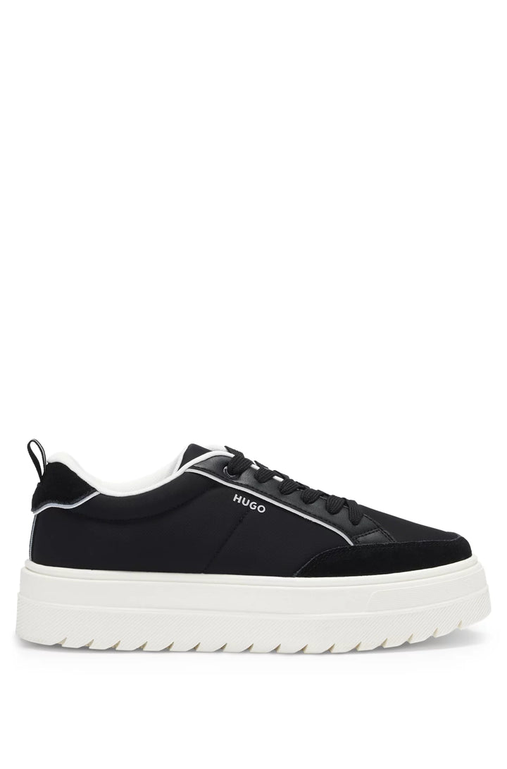 HUGO Platform trainers with suede trims