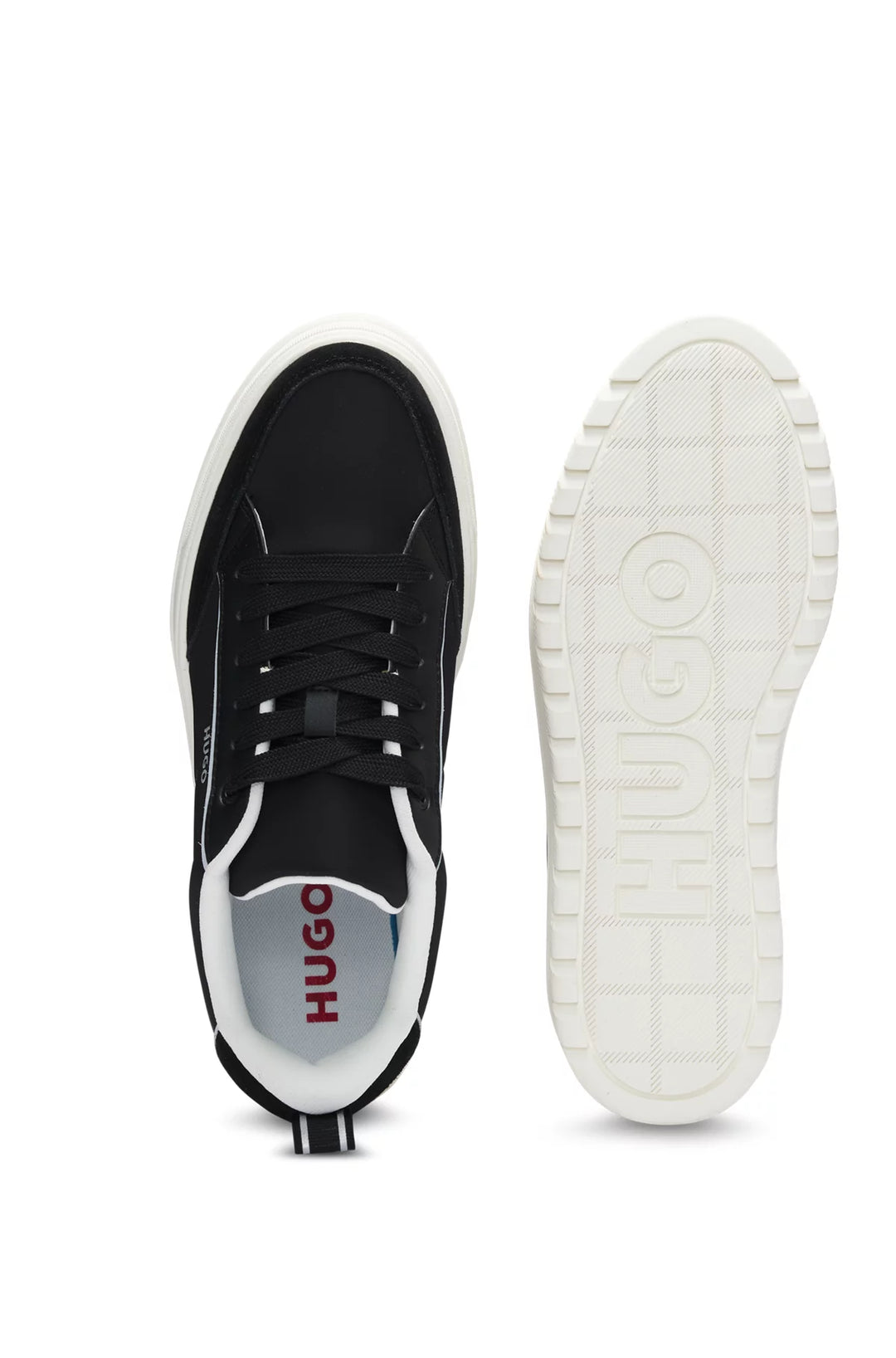 HUGO Platform trainers with suede trims
