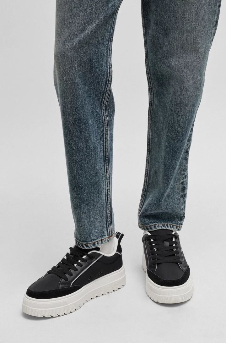 HUGO Platform trainers with suede trims