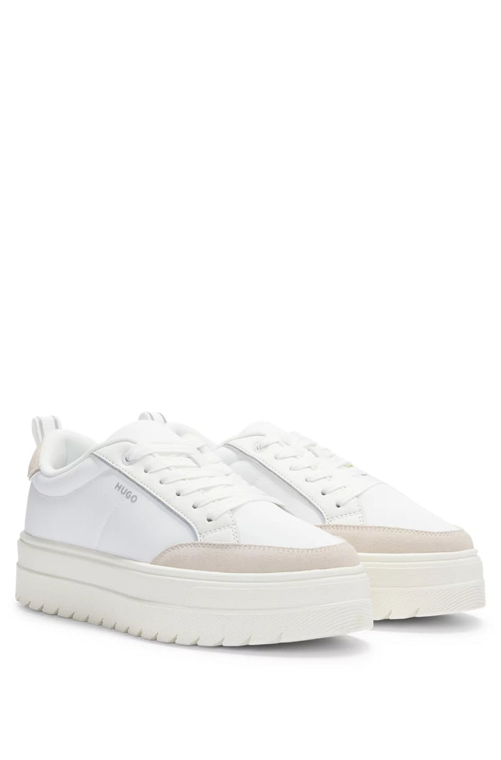 HUGO Platform trainers with suede trims