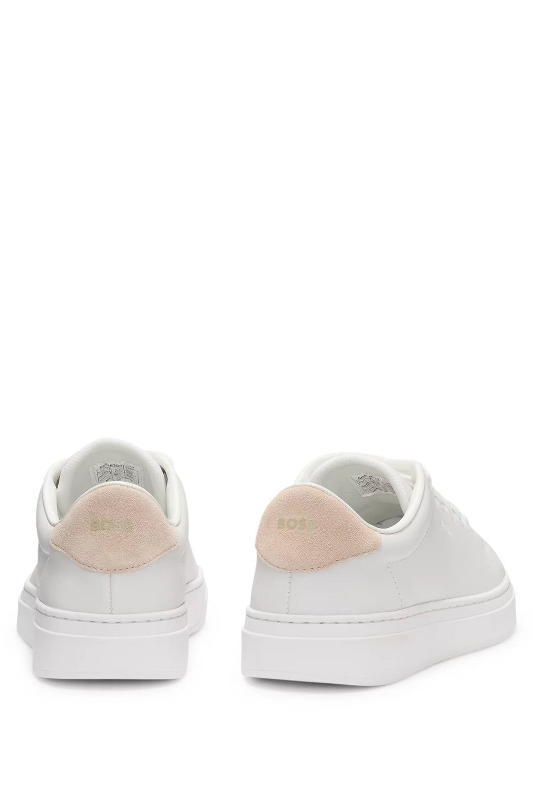 BOSS Leather trainers with suede backtab