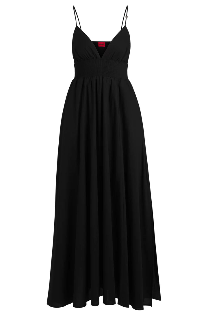 HUGO STRAPPY MAXI DRESS IN LIGHTWEIGHT COTTON WITH SMOCKED TRIM