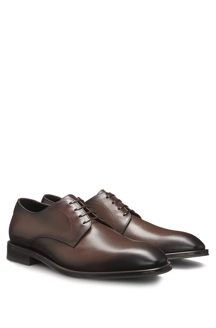 Boss Leather Derby shoes with stitching details