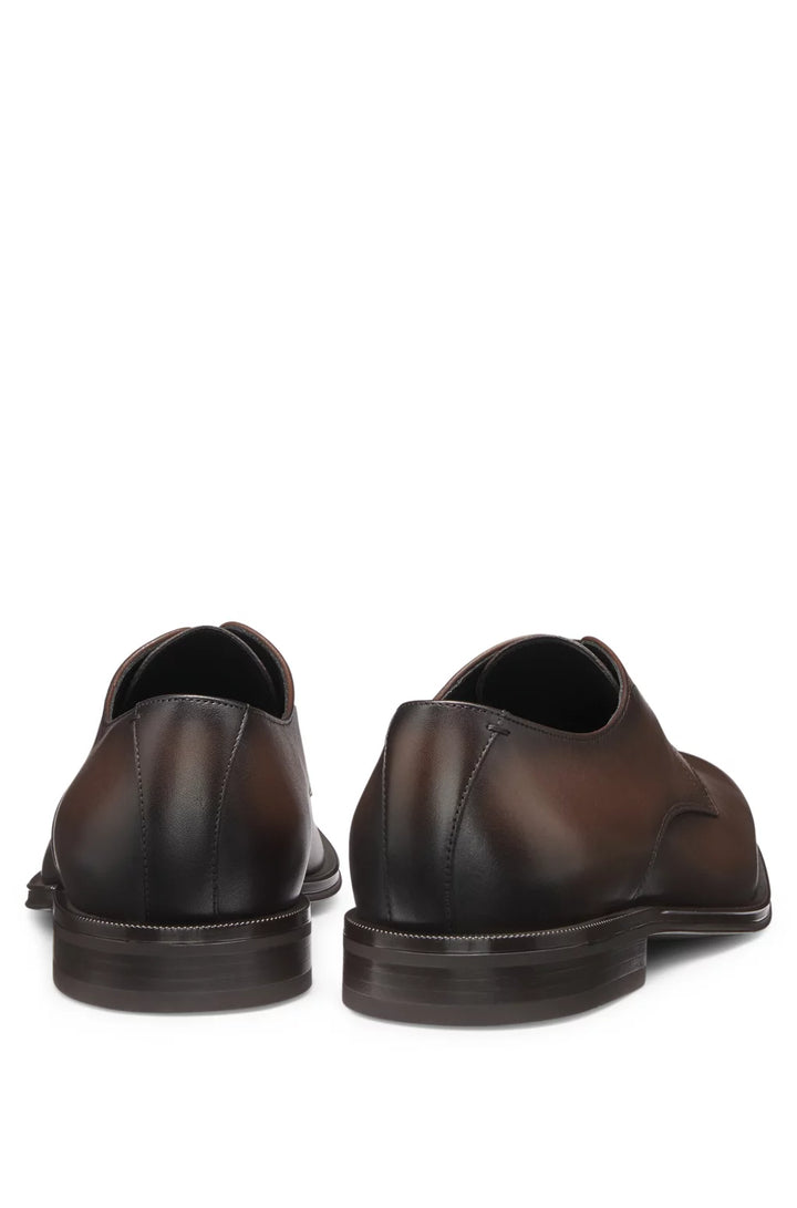 Boss Leather Derby shoes with stitching details