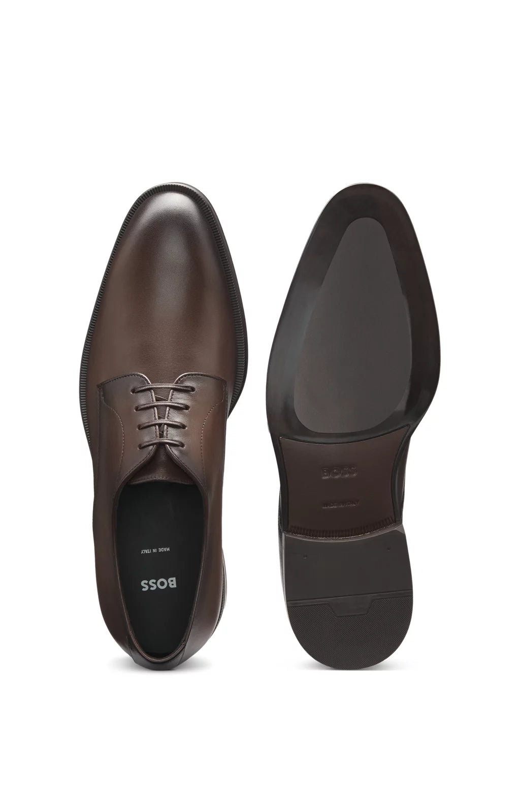 Boss Leather Derby shoes with stitching details