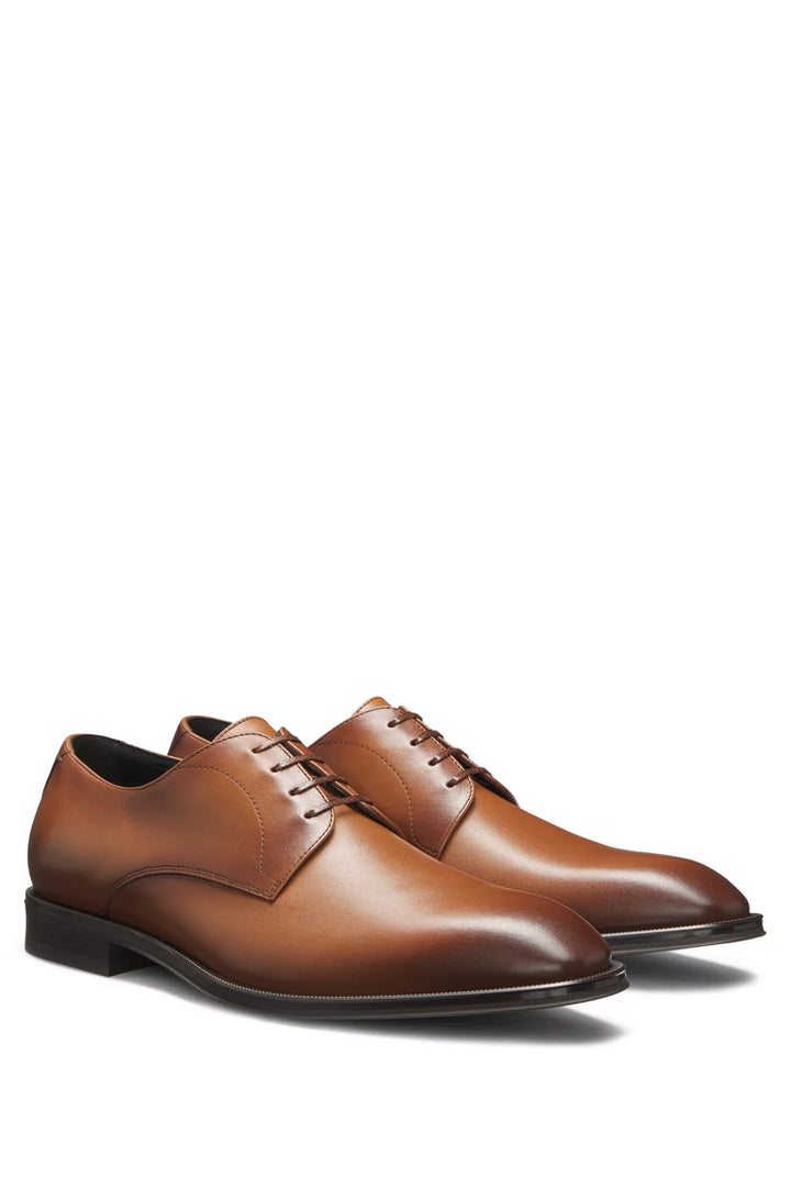 Boss Leather Derby shoes with stitching details