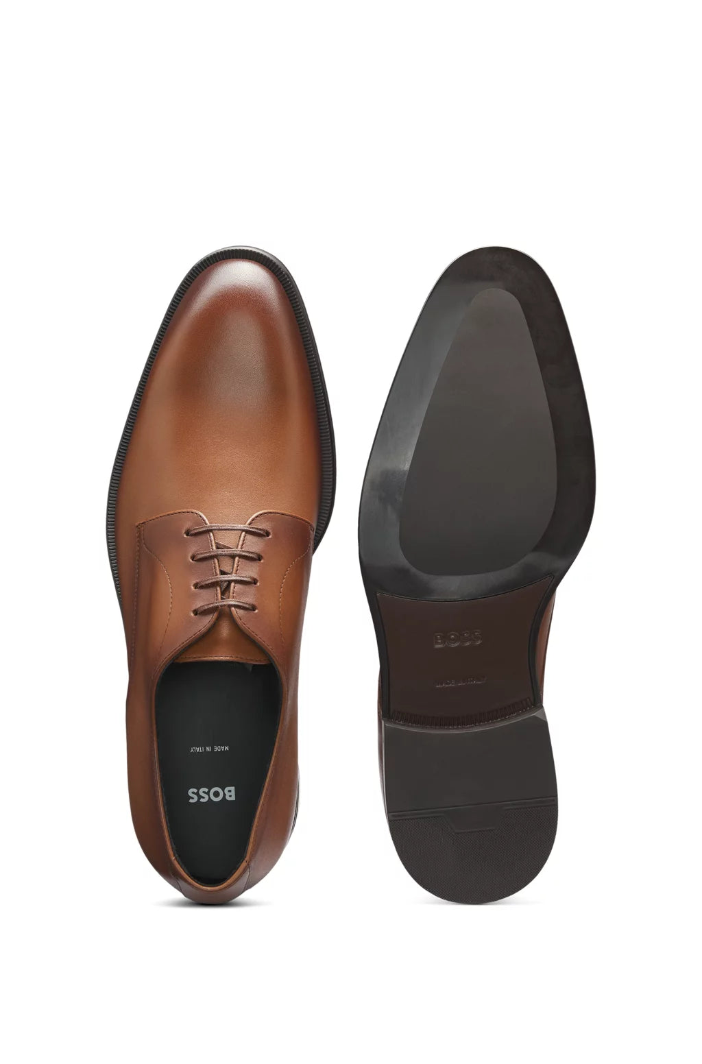 Boss Leather Derby shoes with stitching details