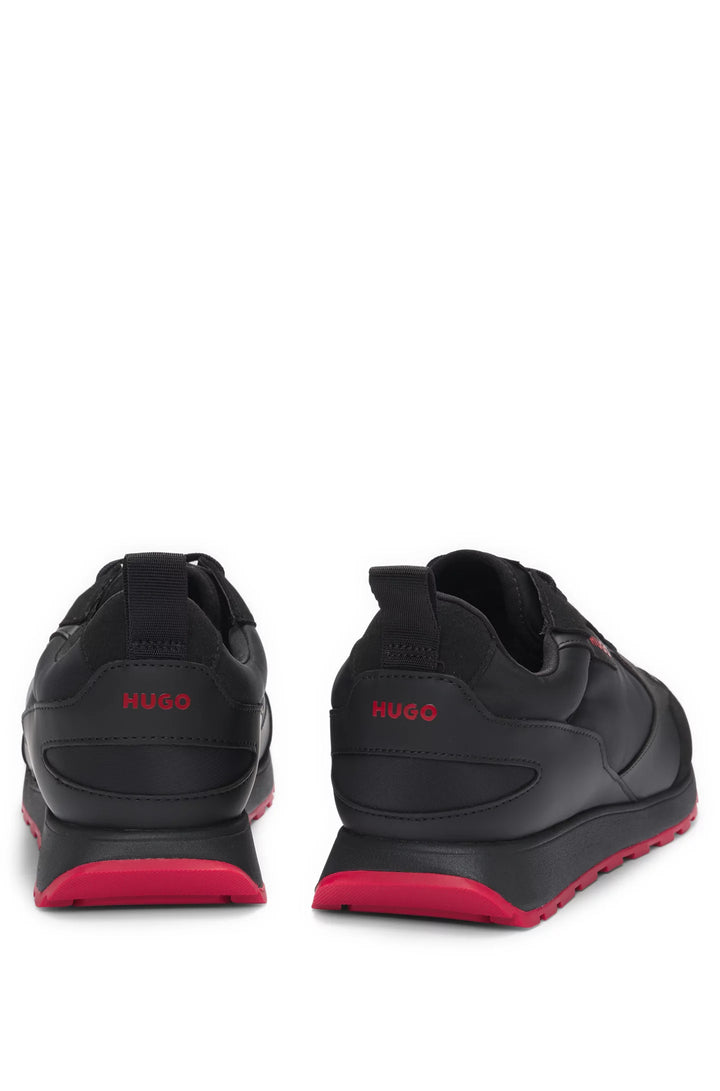 Hugo Mixed-material trainers with branded accents