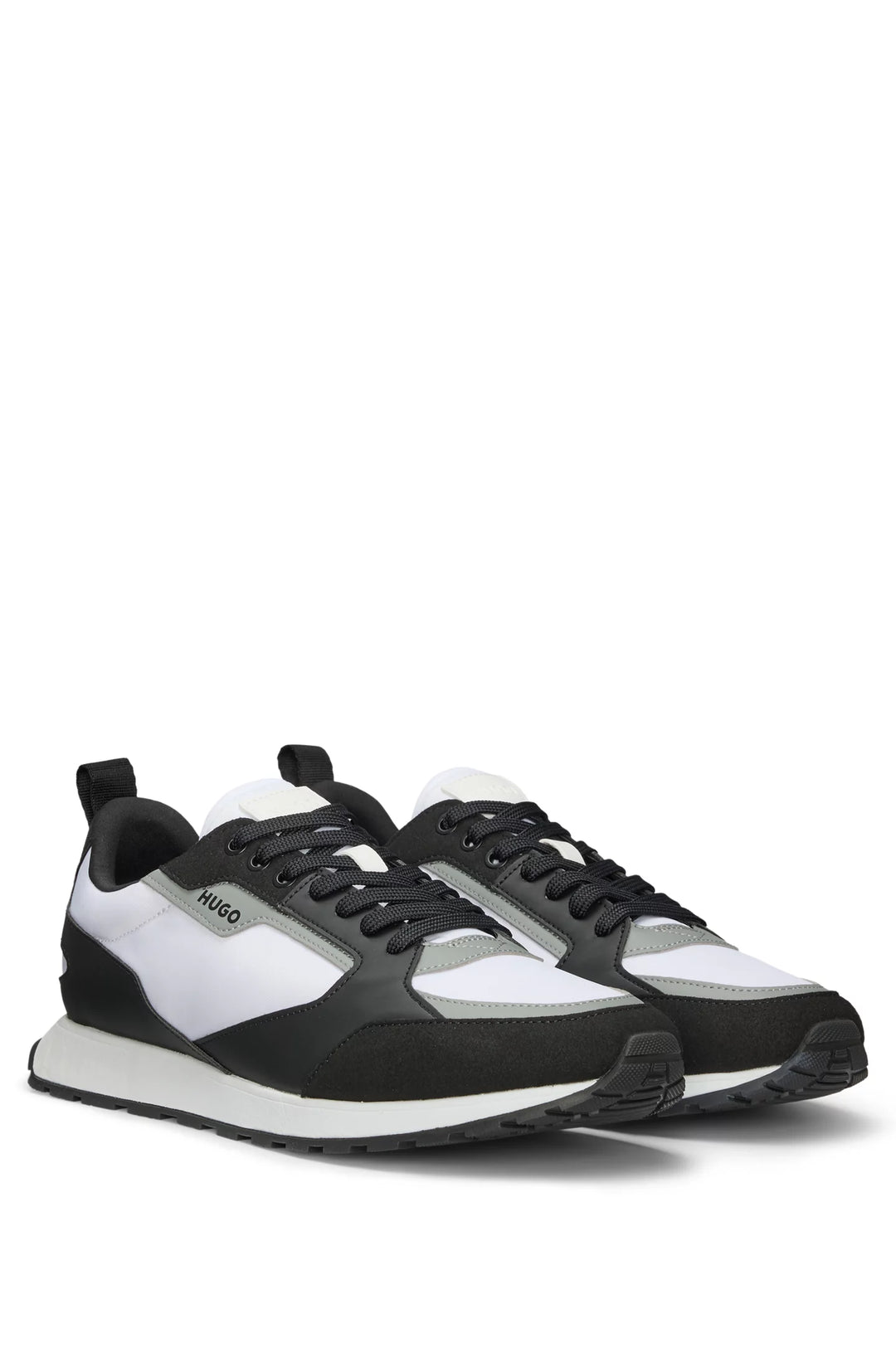 Hugo Mixed-material trainers with branded accents