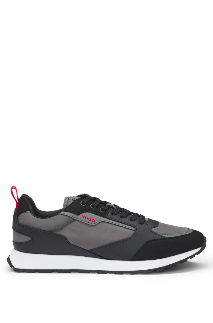 Hugo Mixed-material trainers with branded accents