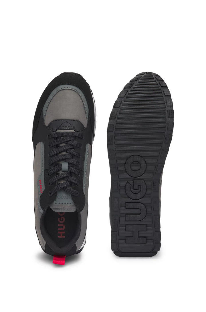 Hugo Mixed-material trainers with branded accents