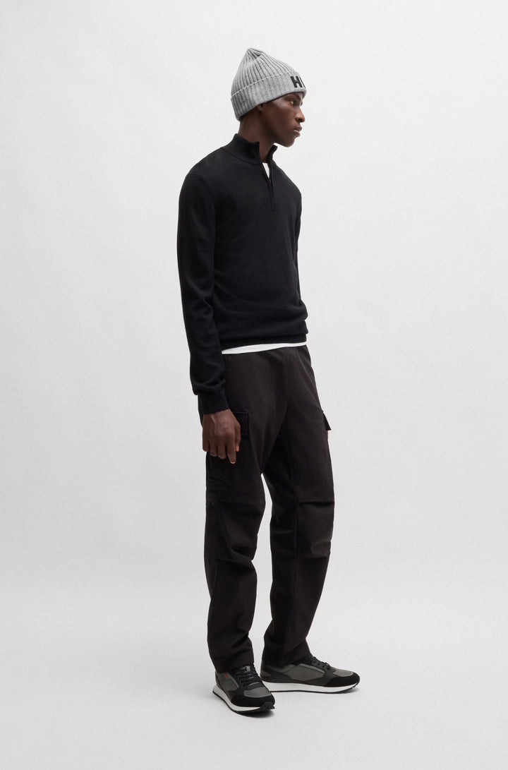 Hugo Mixed-material trainers with branded accents