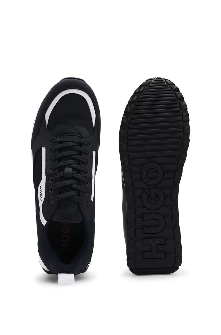 Hugo Mixed-material trainers with branded accents