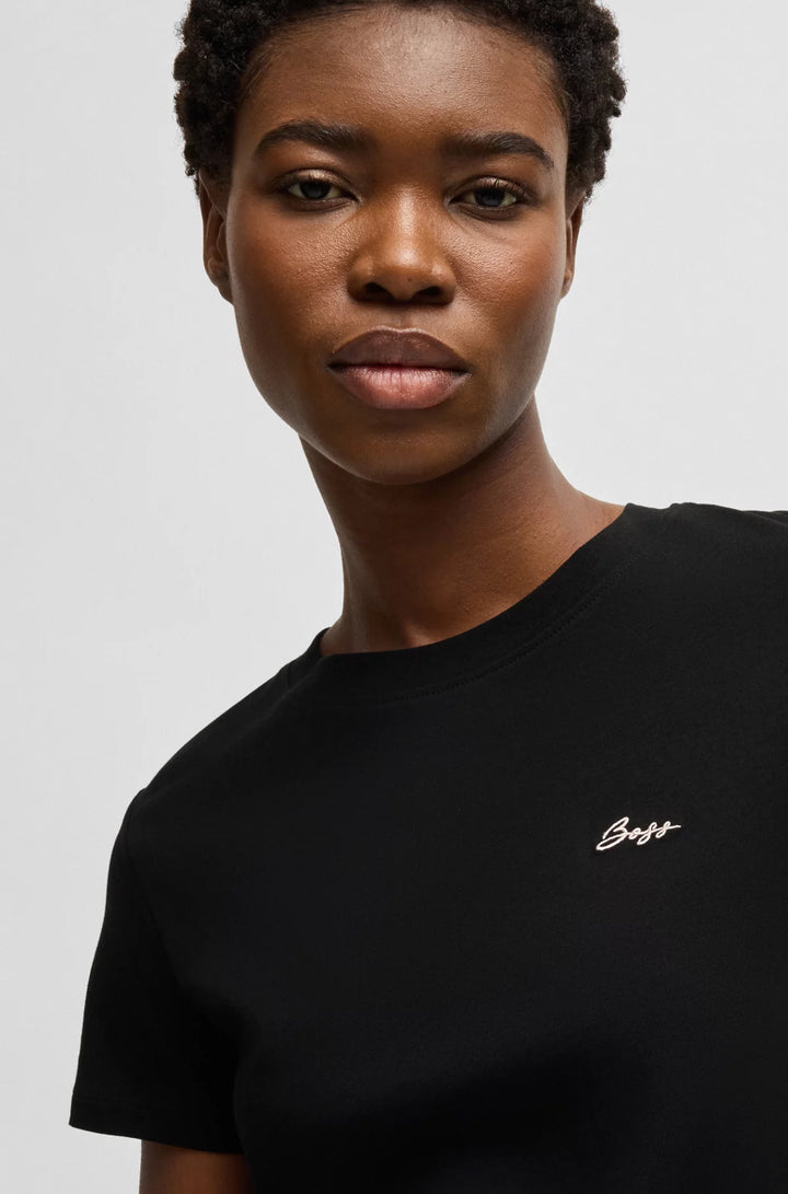 BOSS Cotton-jersey T-shirt with script logo