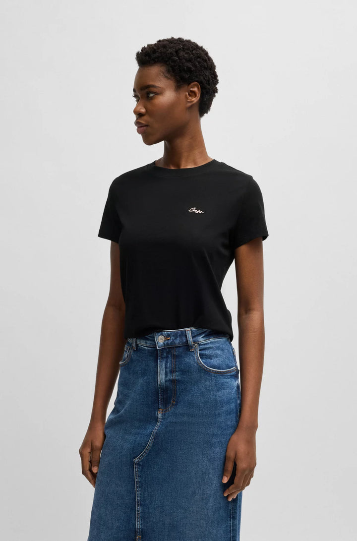 BOSS Cotton-jersey T-shirt with script logo