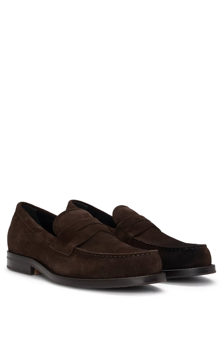 Boss Dressletic penny loafers in suede