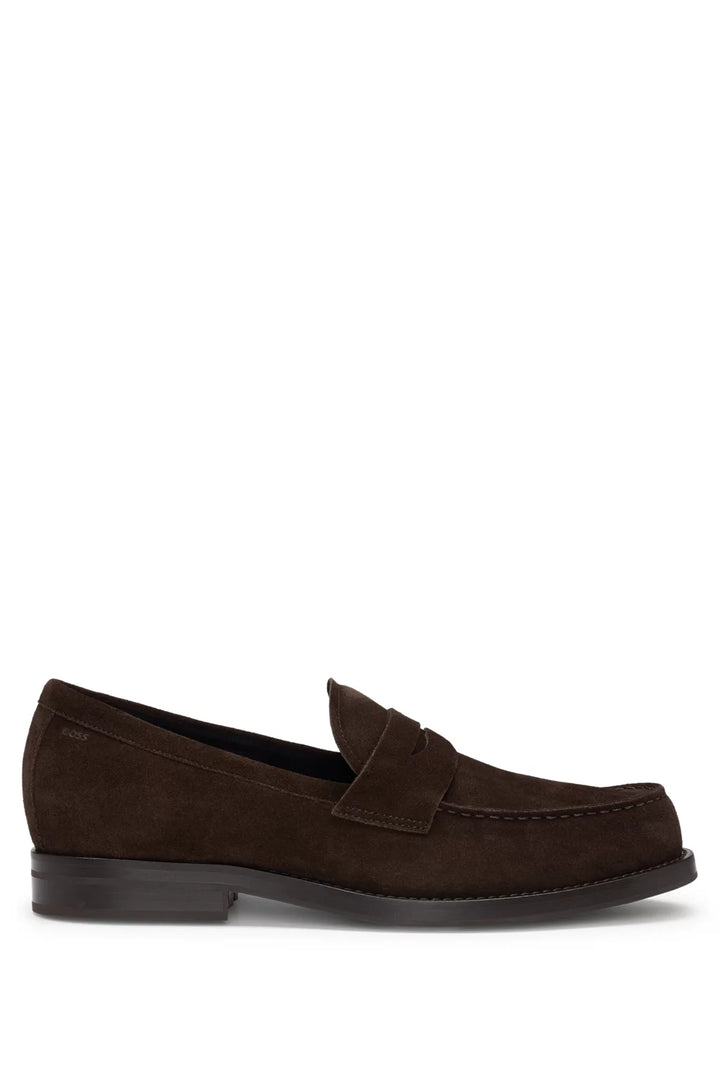 Boss Dressletic penny loafers in suede