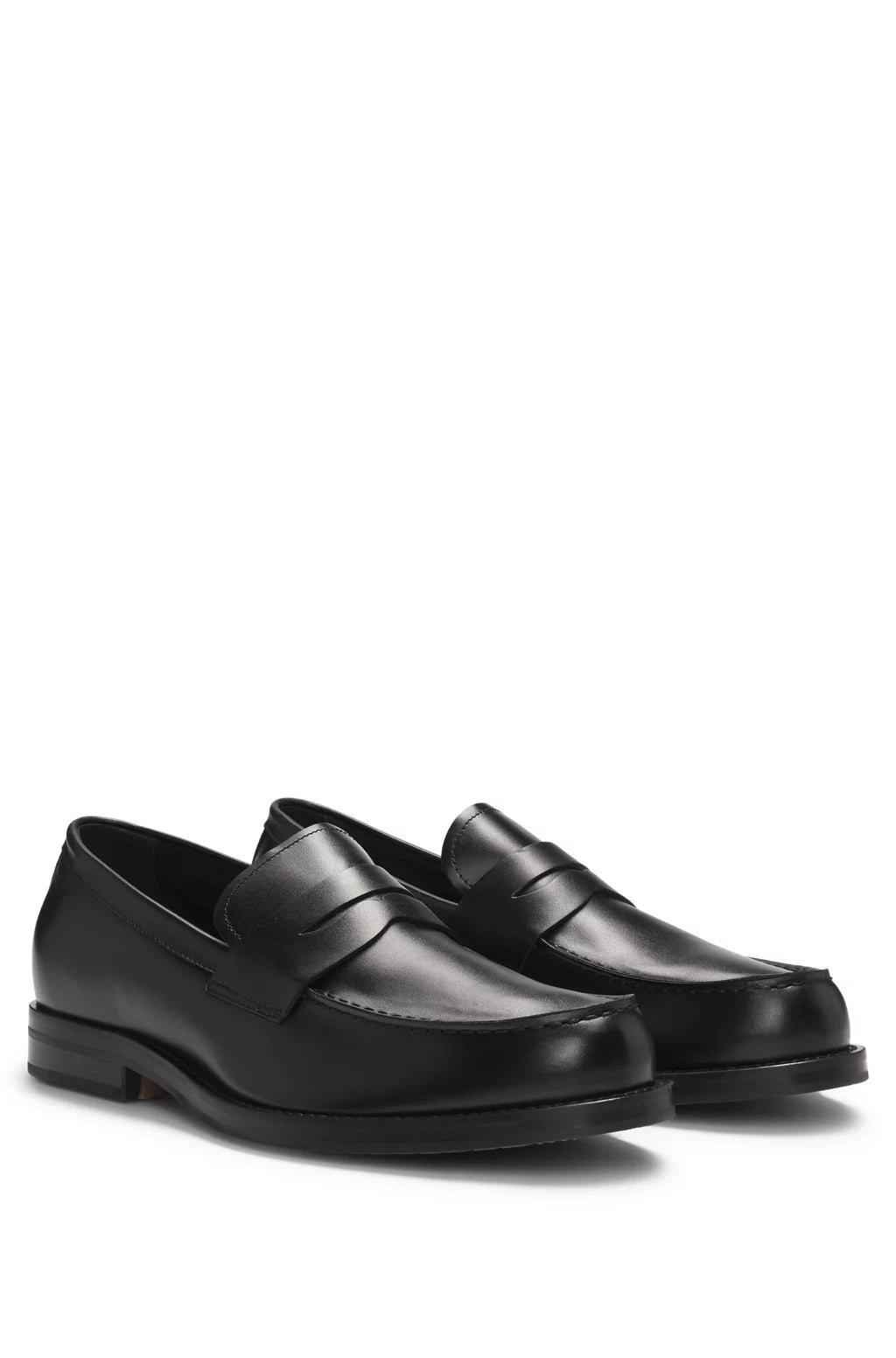 Boss Dressletic slip-on penny loafers in leather