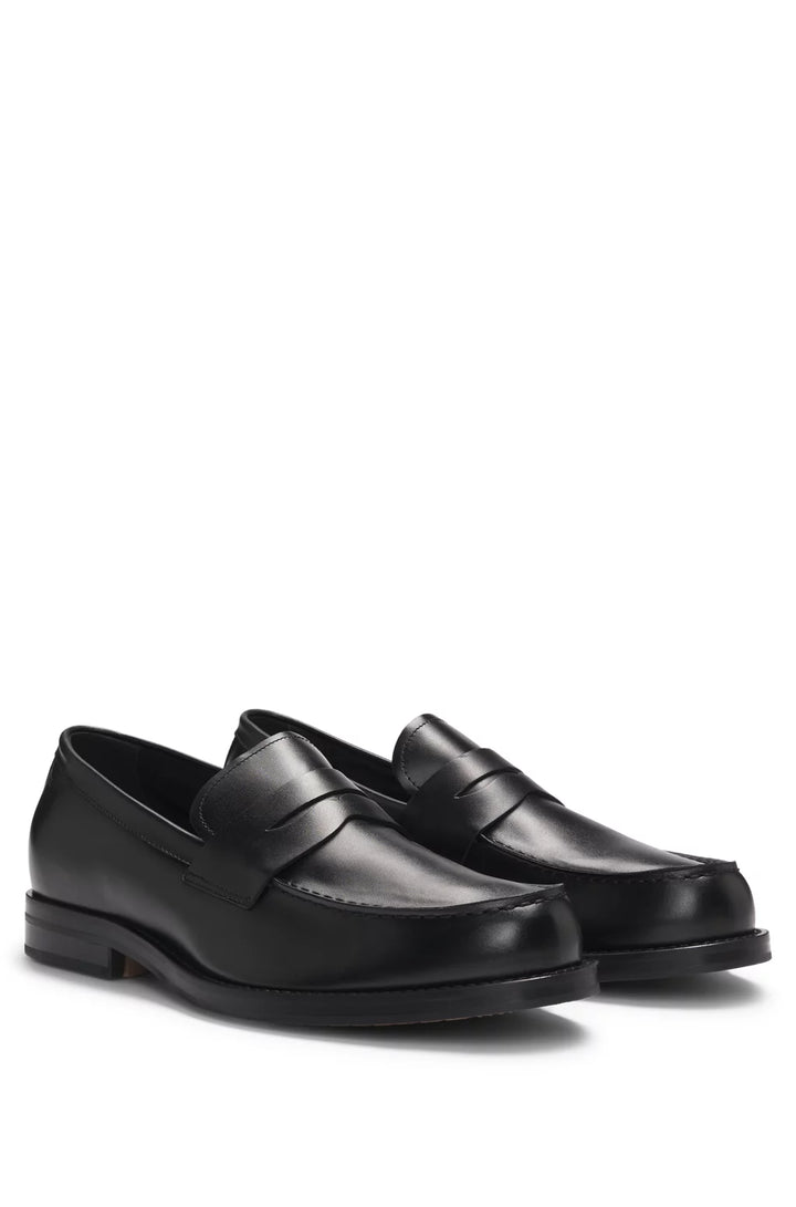 Boss Dressletic slip-on penny loafers in leather