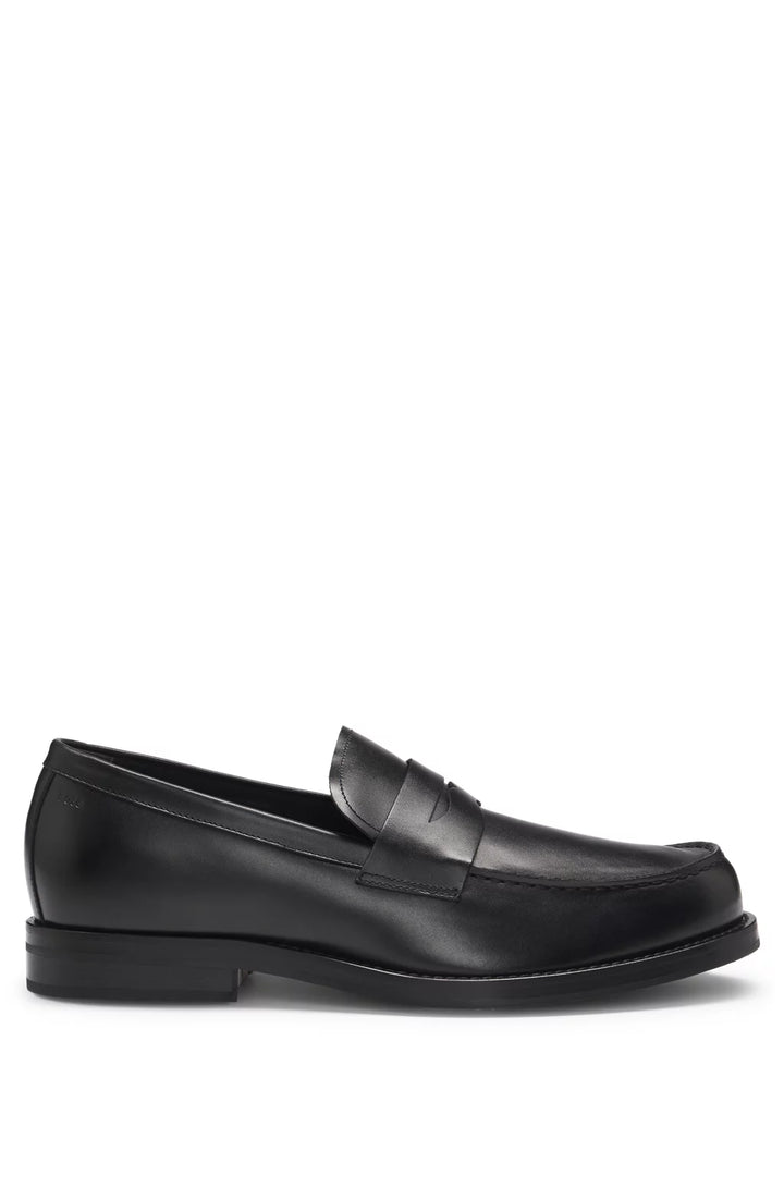 Boss Dressletic slip-on penny loafers in leather