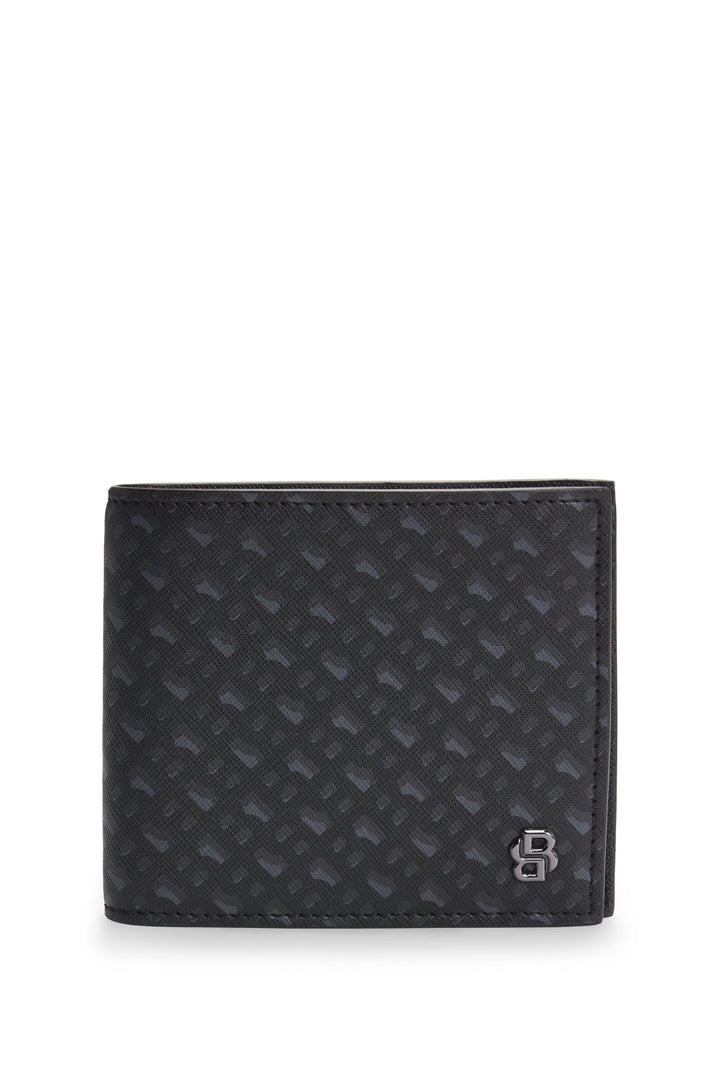 Boss Monogram folding wallet with Double B trim