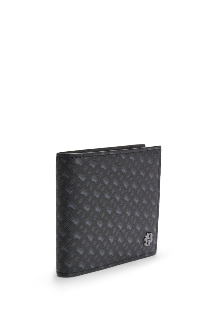 Boss Monogram folding wallet with Double B trim