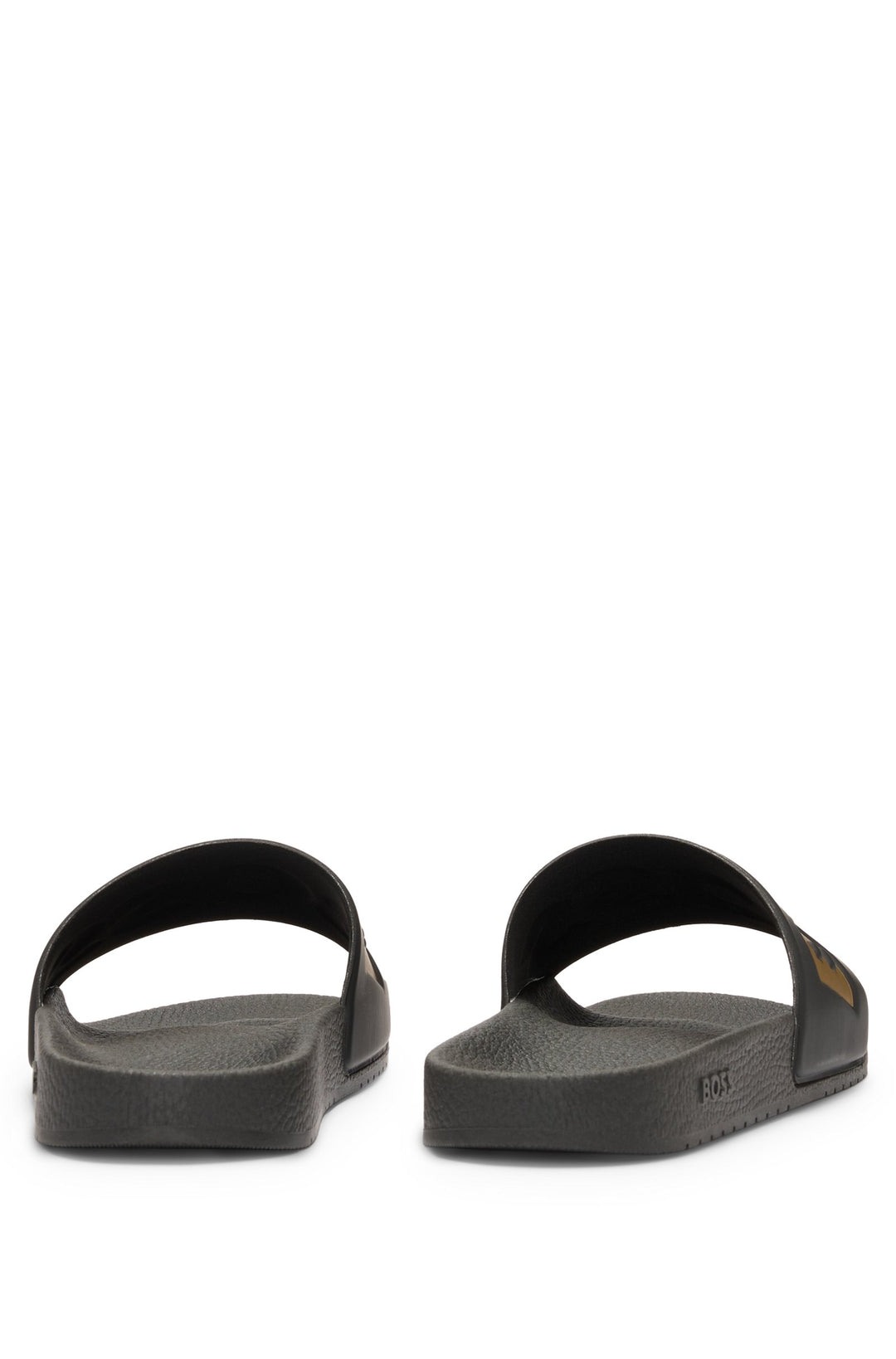 Boss Italian-made slides with large logo detail