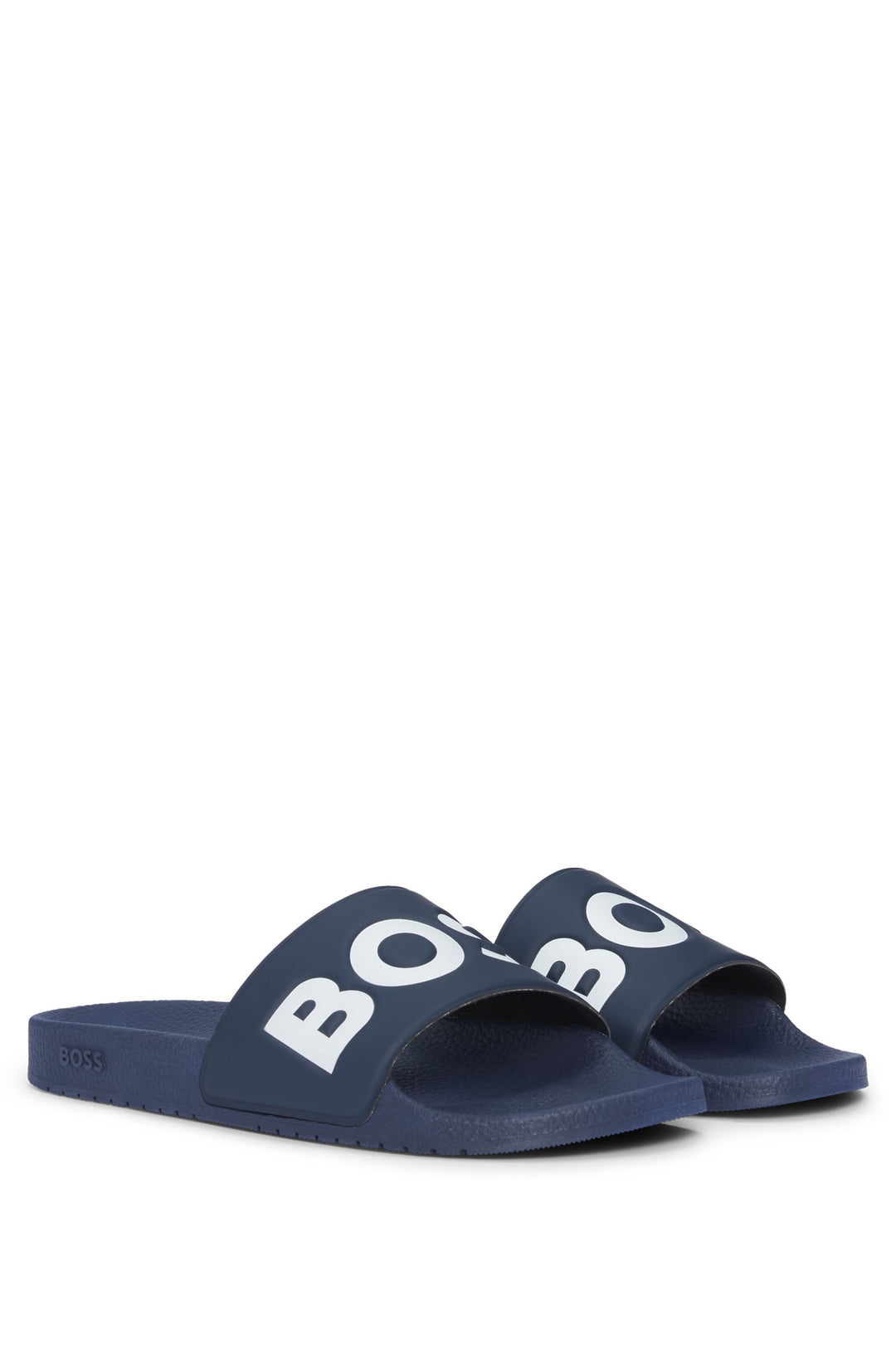Boss Italian-made slides with large logo detail