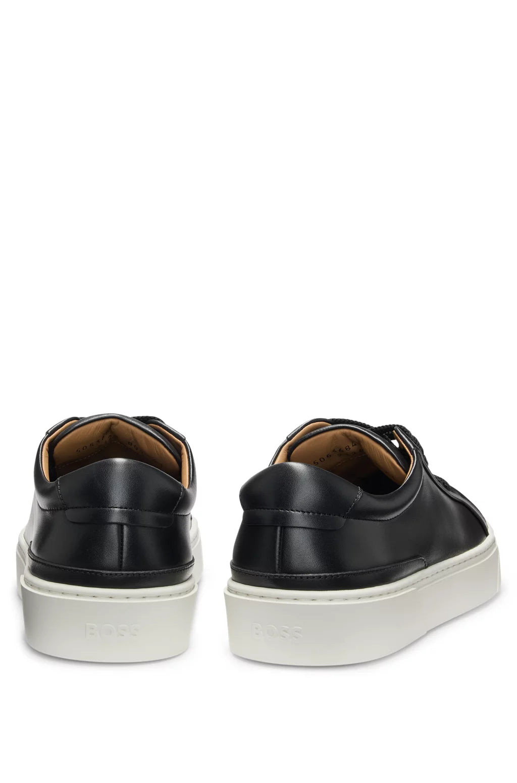 Boss Gary leather low-top trainers with branded lace loop