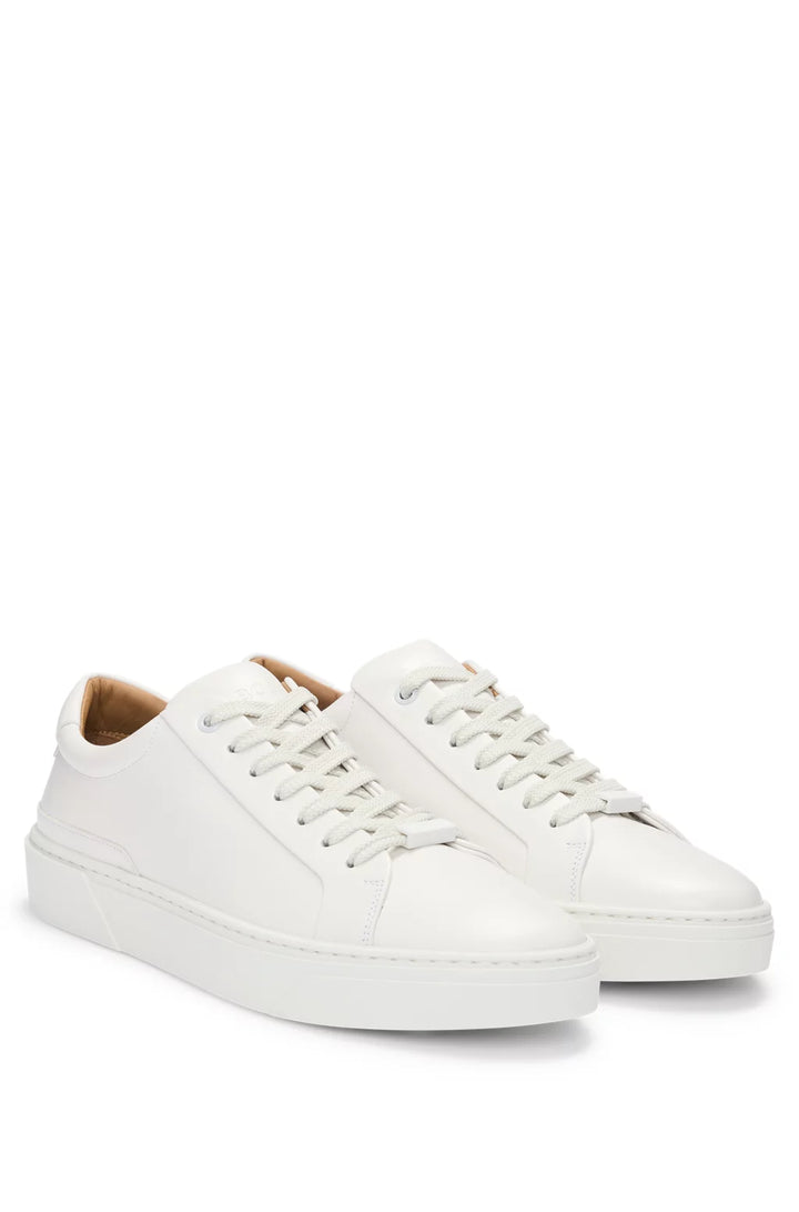 Boss Gary leather low-top trainers with branded lace loop
