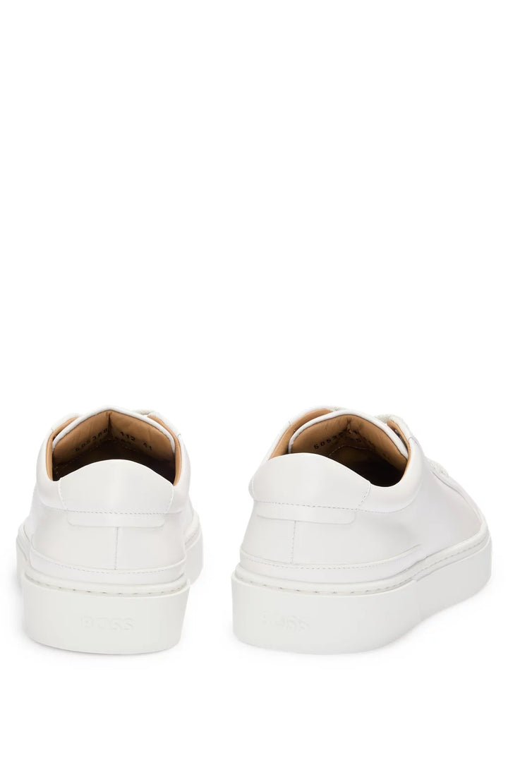 Boss Gary leather low-top trainers with branded lace loop