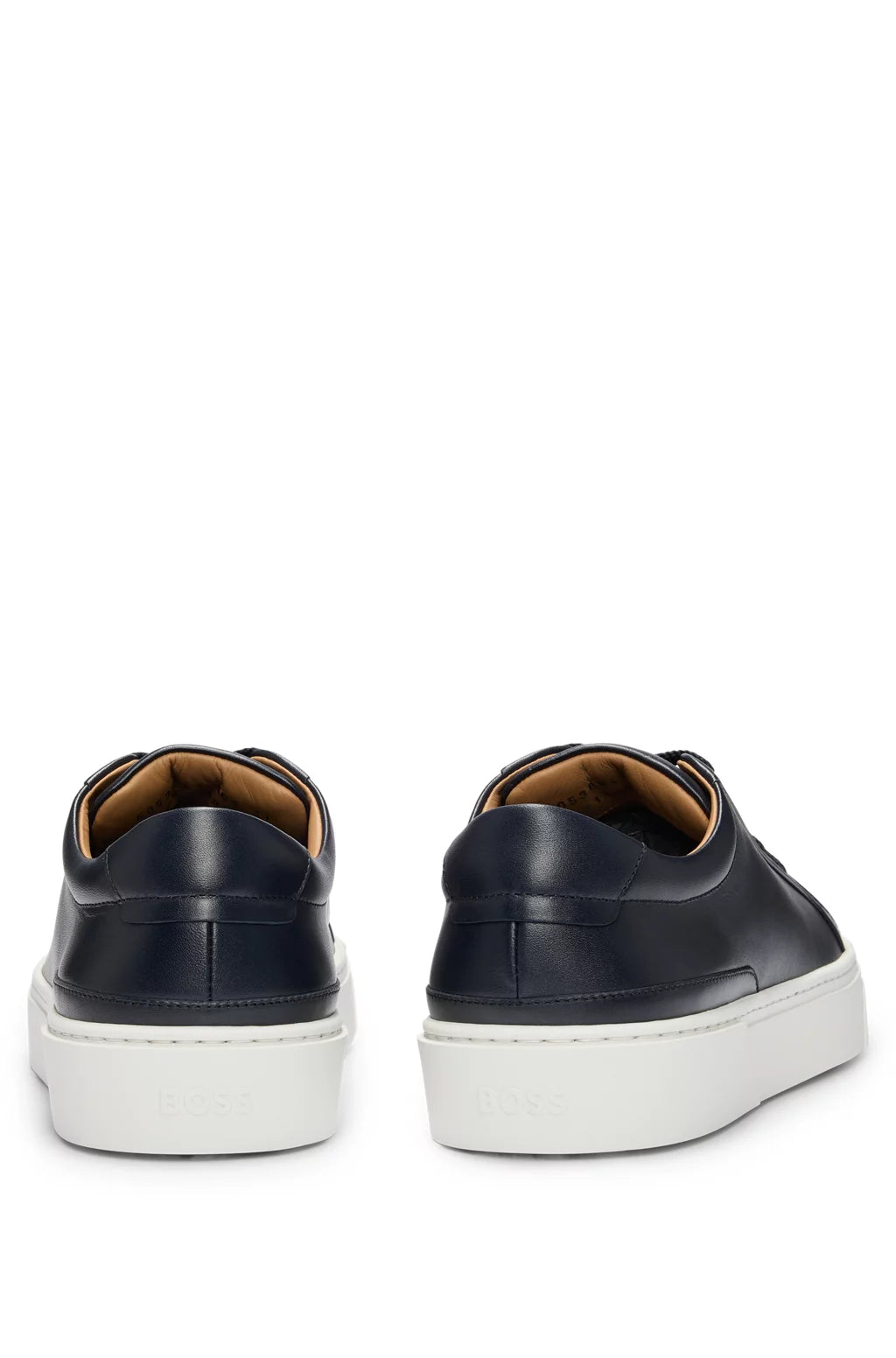 Boss Gary leather low-top trainers with branded lace loop