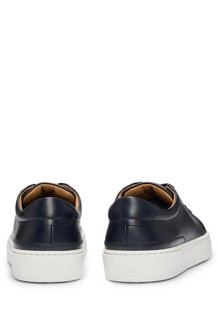 Boss Gary leather low-top trainers with branded lace loop