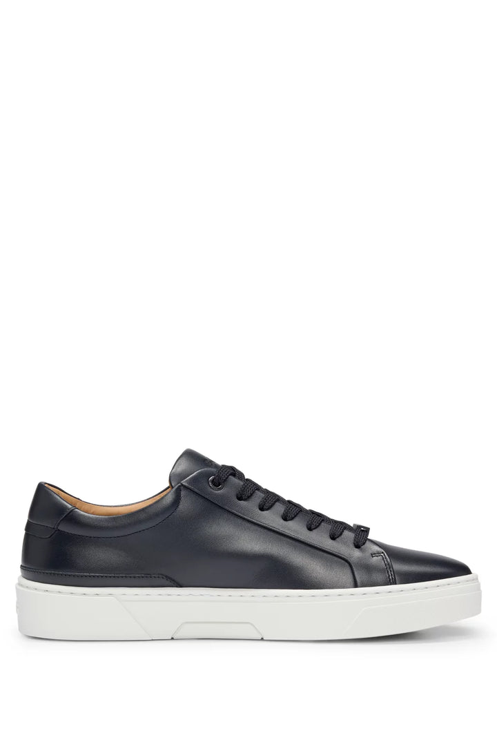 Boss Gary leather low-top trainers with branded lace loop